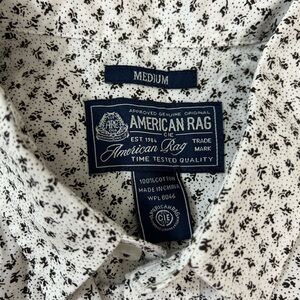 American Rag Speckled Black and White Men's Shirt